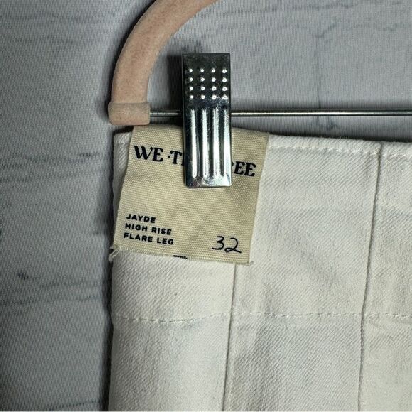 NEW We the Free People white high rise dramatic flare jeans size 32 - Picture 7 of 11